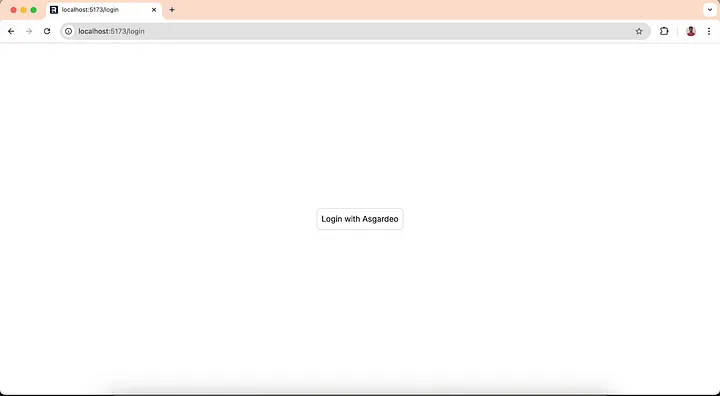 Login page